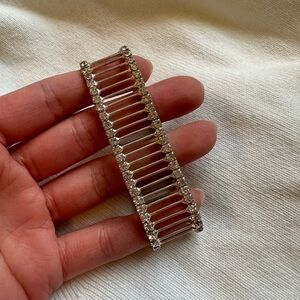 Silver Rhinestone Special Occasion Bracelet